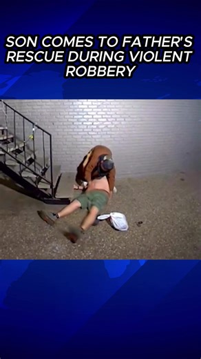 Son comes to father’s rescue during violent robbery #news #breakingnews #fyp #foryou