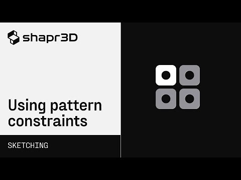 Shapr3D Manual - Using pattern constraints | Sketching