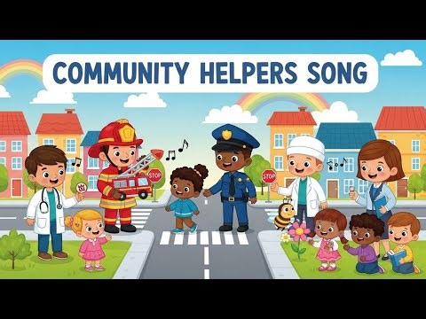 Community Helpers Song 👩‍🚒👮‍♂️👩‍⚕️🎶 | Learn Jobs & Helpers | Buzzy Tune’s Time