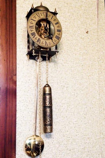 Hermle 701-781 Vintage Open Heart Skeleton Pendulum Wall Clock Brass Clockface Bell Strike #shorts