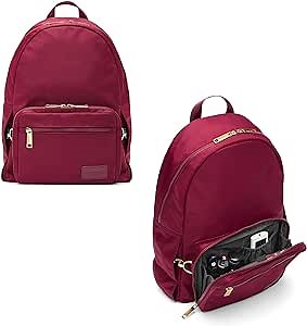 Myabetic Edelman Diabetes Backpack for Glucose Meter, Test Strips, Insulin pens or vials, Glucagon, Includes Insulated Section (Burgundy)