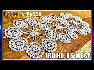 Crocheted Table Runner with Circular Motifs and Star Joining for Beginners | Step-by-Step Tutorial