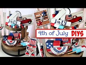 *10* 4TH OF JULY TIERED TRAY DIYS | Patriotic Home Decor | New Craft Kit Release!!
