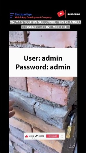 Subscribe 👍 Like ❤️ | Admin Panel Default Passwords Every Developer Should Know #shorts #viral