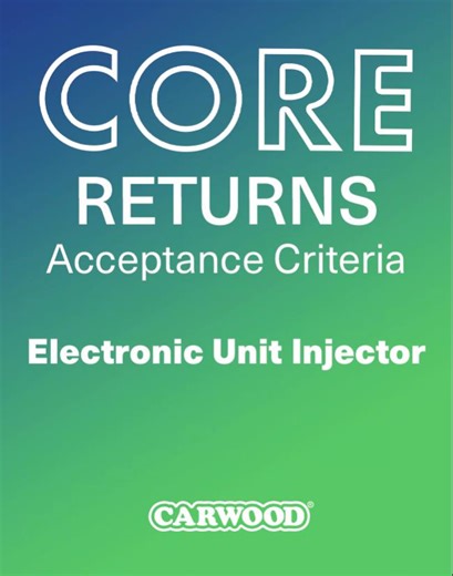 📢 Important Info for Returning Core 📢 Want to know if core is suitable to return? Then check it against our acceptance criteria. Our video shows whether it’s a 'yes' or a 'no' to some common issues when looking at electric unit injectors. If you are returning core, please remember to: - Securely package the unit - Return it separately - Include paperwork in the box (if you're not using CarwoodHub) - Return it within 12 months of invoice date - Only return corresponding core For more informatio