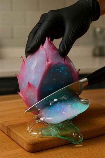Opal Dragonfruit ASMR Cutting | Sci-Fi Alien