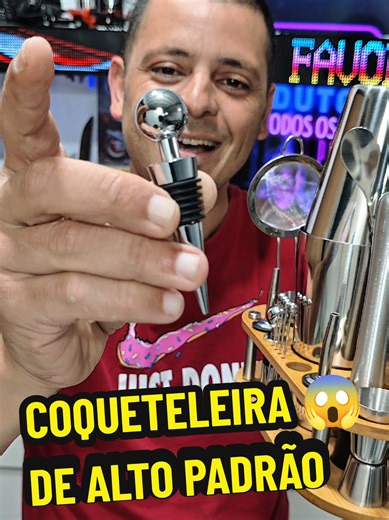 Kit coqueteleira com diversos acessórios conjunto de aço inoxidável de alto padrão #drink #bebidas #festa