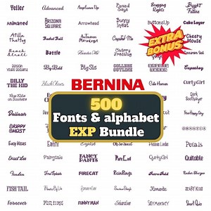 500  Bernina Embroidery Fonts EXP Bundle - Script & Alphabet (digital Download) - Etsy