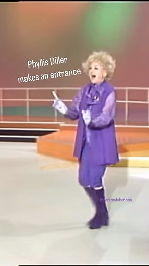 3.6K views · 382 reactions | 1976 Phyllis Diller makes a grand entrance on American Bandstand with Dick Clark. #phyllisdiller #dickclark #americanbandstand #1976 #fashion #purpleaesthetic #comedy #legend #beingphyllis | The Phyllis Diller | Facebook