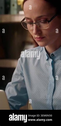Caucasian business woman typing laptop working indoor office focused female manager browsing internet planning tasks online studying businesswoman worker using computer workplace thinking project job Stock Video Footage - Alamy