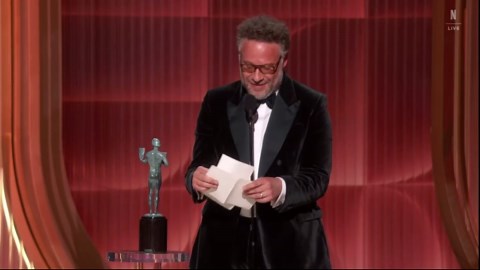 Seth Rogan acceptance speech on Catherine O'Hara's behalf