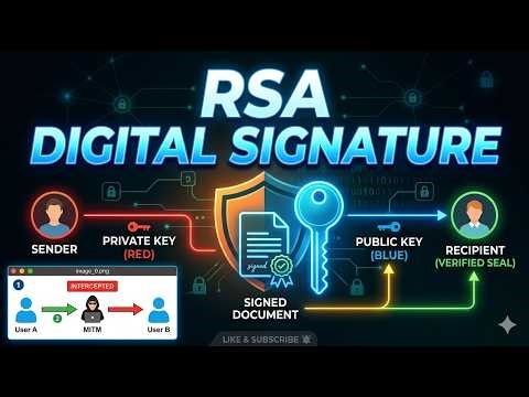 RSA Digital Signature Explained | Step-by-Step Numerical Example & Verification