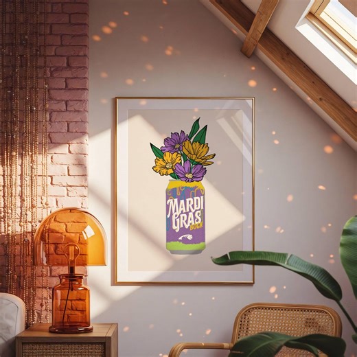 Louisiana Mardi Gras Bock Beer Art Print: Louisiana Kitchen Decor (digital Download) - Etsy