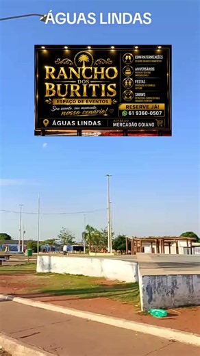🚨🔥 ATENÇÃO, ÁGUAS LINDAS E REGIÃO! O SEU PRÓXIMO GRANDE EVENTO TEM LUGAR CERTO! 🔥🚨 ✨ RANCHO DOS BURITIS — ESPAÇO DE EVENTOS! ✨ 🎉 Vai comemorar? Quer fazer uma festa inesquecível? Está planejando um grande evento? 🥂 CONFRATERNIZAÇÕES 🎂 ANIVERSÁRIOS 🎊 FESTAS E COMEMORAÇÕES 🎤 SHOWS E GRANDES EVENTOS 🖤💛 Um espaço para reunir pessoas especiais, celebrar grandes momentos e criar lembranças inesquecíveis! 📍 ÁGUAS LINDAS DE GOIÁS 📌 Atrás do Mercadão Goiano 📲 🚨🔥 ATENÇÃO, ÁGUAS LINDAS E RE