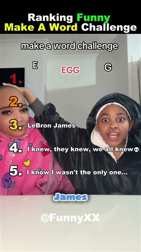 Ranking funny make a word challenge part 2