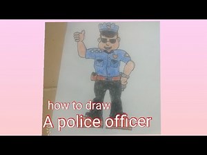 how to draw a police officer easy step by step.