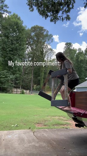 118K views · 1K reactions | Fun fact: my favorite job ever was as a delivery driver for an auto parts company. I used to lift my body weight in parts and scare everyone. The sheer panic in their eyes was priceless. What’s your favorite compliment? | Lauren's Handmade Home | Facebook