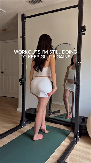 I’m still prioritizing glute focused movements that help me maintain strength, stability, and muscle while respecting my body’s changing needs. The goal isn’t to push harder, it’s to train smarter. These are some of my favorite exercises because they keep my glutes strong, support my hips and pelvis, and help me feel my best throughout pregnancy. Remember: pregnancy isn’t the time to chase PRs or perfection. It’s a season to move with intention, adapt when needed, and support both your body and 