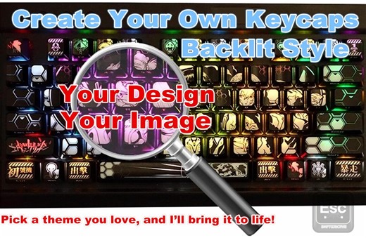 Create Your Own Keycap Set, Custom ABS Backlit Mechanical Keycaps, Shine Through - Etsy