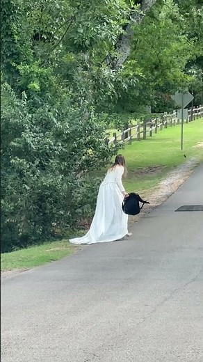I can't believe I caught this RUNAWAY BRIDE on camera