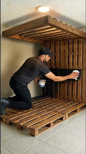 I Built a Luxury Canopy Bed Using ONLY Wooden Pallets #construction #build