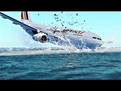 😱A330 How It Fell On The Atlantic Ocean, Air France Flight 447 - [AF447 Crash Animation]