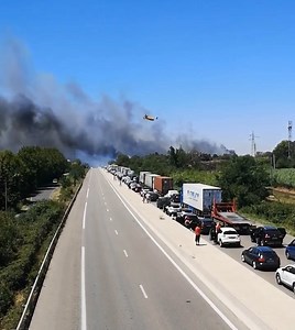 🔥 Un violent incendie sévit toujours dans les quartiers de Fourchon & Pont-de-Crau à Arles ! 300 pompiers sont sur place, la N113 est coupée et certains véhicules sont abandonnés. (© Patrick Egidio) | Météo Express