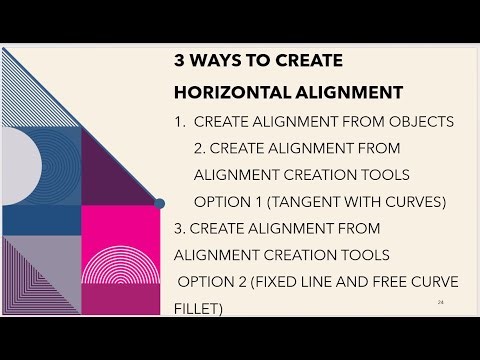 3 ways to create Horizontal alignment in Civil3D