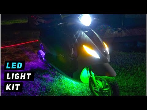 LED LIGHTS INSTALLATION ON SCOOTER!! LEDGLOW Tutorial | Mitch's Scooter Stuff