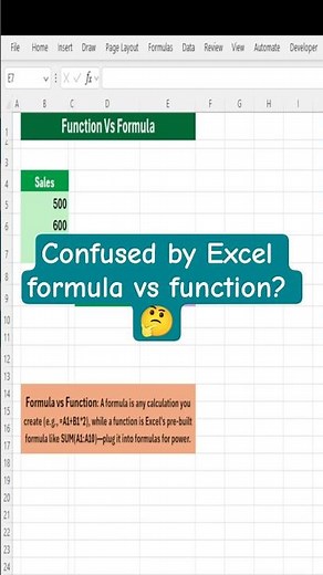 Excel Formula vs Function: Clear Difference + Pro Tips to Master Both (2026 Update!)​