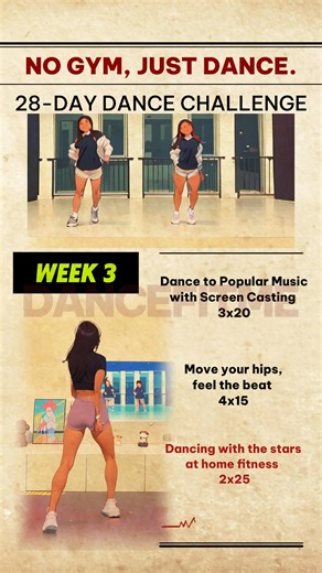 NO GYM, NO STRESS JUST DANCING! Download DanceFitMe app now! BOOST YOUR MOOD QUICKLY BURN CALORIES LEARN NEW MOVES EVERYDAY | 28-Day Fun Weight Loss Challenge