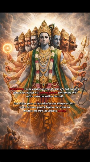 “Vishwaroop: The Infinite Cosmic Form of Krishna 🌌🕉️ #spirituality #shortsfeed