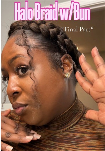 Halo Braid Tutorial Final Part — Easy Protective Style