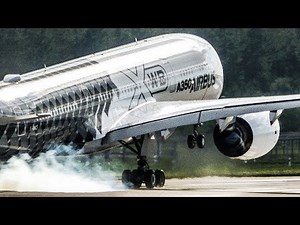 AIRBUS A350 near VERTICAL TAKEOFF and great VISUAL APPROACH - ILA 2018 Airshow (4K)