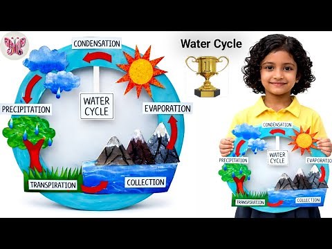 💧 Water Cycle Model | DIY Water Cycle Project | Easy & Creative School Science Project