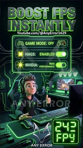Double Your FPS Instantly! (Gaming PC Settings) 🎮🔥 #GamingTips #FPSBoost #PCGaming #GamerHacks