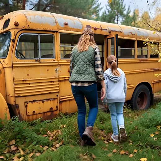 Divorced Mom Lost Everything, Moved Into a Rusted Bus With Her Daughter — What They Built Shocked Everyone When Rachel Miller signed the divorce papers, she didn’t realize she was also signing away the life she thought would protect her daughter forever. The house was gone within three months. The savings vanished into legal fees. The friends stopped calling when things got uncomfortable. At thirty-six, Rachel stood in the rain-soaked parking lot of a foreclosure auction, gripping her eight-year