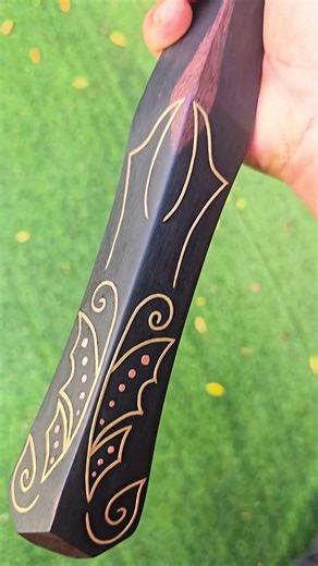 Hexagon Hammer handle with Brass Butterfly Inlay