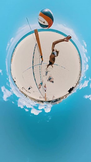 Fun Beach Volleyball Action