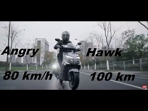 Elektroroller Angry Hawk, 80 km/h, 100 km, Bluetooth-Radio, 10 Ah Ladegerät E-Roller E-Motorrad