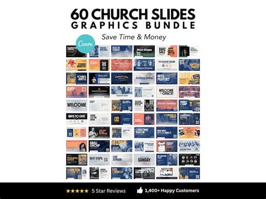 60 Church Slides Graphics Bundle | Editable Canva Templates for Churches, Sermon Series & Events | Presentation Slides Sunday Services - Etsy Australia