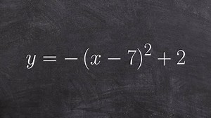 Graphing a quadratic function in vertex form with multiple transformation