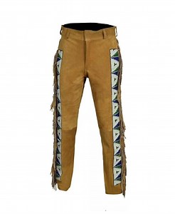 Suede Leather Fringe Cowboy Pants: Western Rodeo Style - Etsy Canada