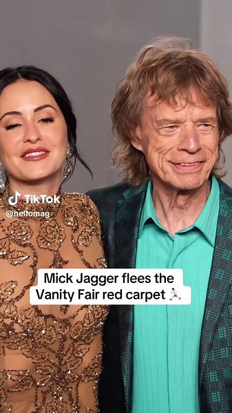 Mick Jagger's Quick Red Carpet Exit at Vanity Fair Oscar Party