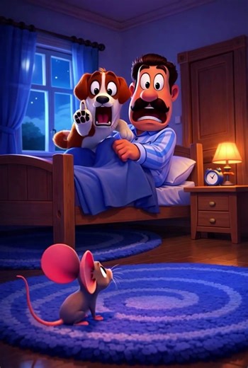 Dog Scared of a Tiny Mouse?! 😂 Owner & Dog Scream in Panic | Funny Animal Cartoon