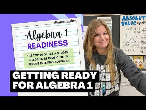 Getting Ready for Algebra 1 - Intro!