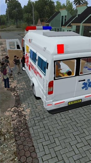 Bus simulator indonesia me ambulance mod use #bussid #ambulancegames #shorts