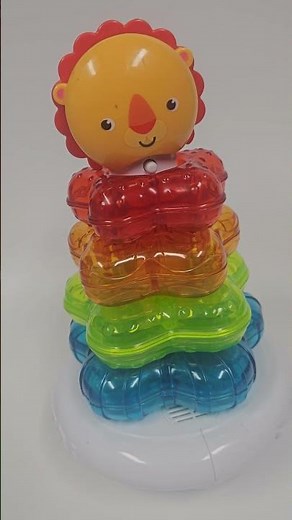 Fisher Price Star Stacker Stacking Rings Musical Light Up Lion Toy 6+ Month