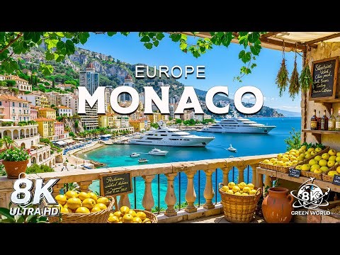 Monaco 8K UHD – Step Into Europe's Most Luxurious Resort Paradise With Sweet Piano Music