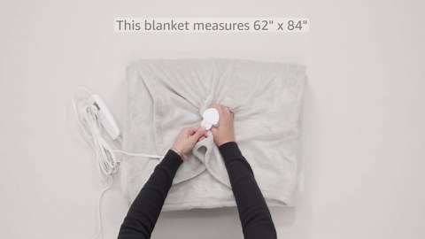 Electric Heated Blanket Twin Size 62" x 84" | 6 Levels Fast Heating & Machine Washable | Full Body Warming Soft Flannel Bed Sofa Blankets with Auto-Off Overheating Protection 8H Timer | Light Grey